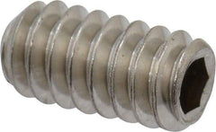 Value Collection - #10-24 UNC, 3/8" OAL, Cup Point Set Screw - Grade 18-8 Stainless Steel, 3/32" Key - Apex Tool & Supply