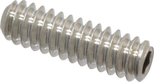 Value Collection - #10-24 UNC, 5/8" OAL, Cup Point Set Screw - Grade 18-8 Stainless Steel, 3/32" Key - Apex Tool & Supply