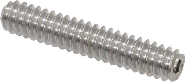 Value Collection - #10-24 UNC, 1" OAL, Cup Point Set Screw - Grade 18-8 Stainless Steel, 3/32" Key - Apex Tool & Supply