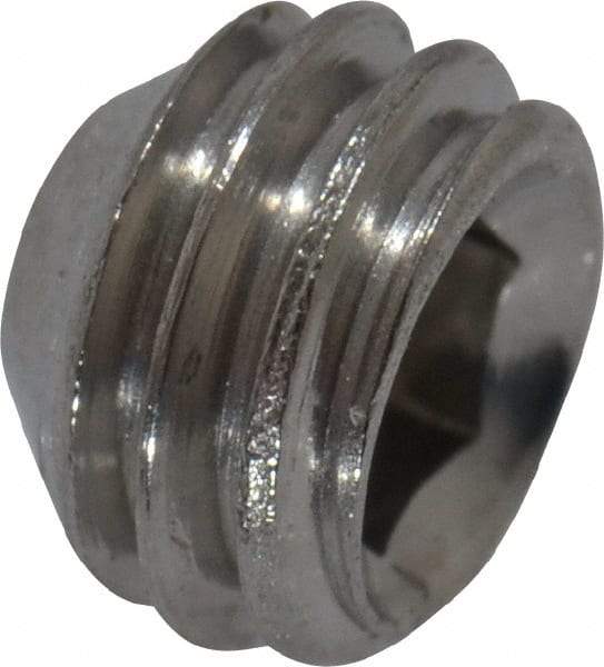 Value Collection - #10-32 UNF, 1/8" OAL, Cup Point Set Screw - Grade 18-8 Stainless Steel, 3/32" Key - Apex Tool & Supply