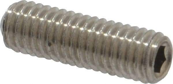Value Collection - #10-32 UNF, 5/8" OAL, Cup Point Set Screw - Grade 18-8 Stainless Steel, 3/32" Key - Apex Tool & Supply