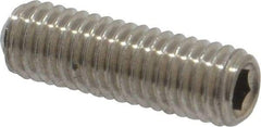 Value Collection - #10-32 UNF, 5/8" OAL, Cup Point Set Screw - Grade 18-8 Stainless Steel, 3/32" Key - Apex Tool & Supply