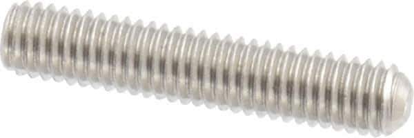 Value Collection - #10-32 UNF, 1" OAL, Cup Point Set Screw - Grade 18-8 Stainless Steel, 3/32" Key - Apex Tool & Supply