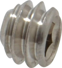 Value Collection - 1/4-20 UNC, 3/16" OAL, Cup Point Set Screw - Grade 18-8 Stainless Steel, 1/8" Key - Apex Tool & Supply