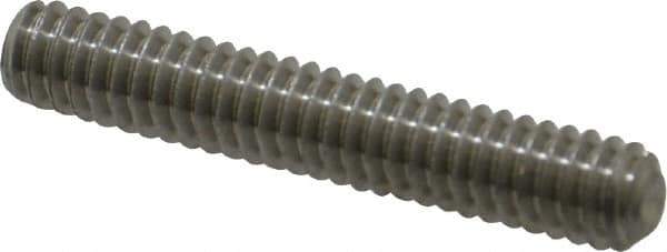 Value Collection - 1/4-20 UNC, 1-1/2" OAL, Cup Point Set Screw - Grade 18-8 Stainless Steel, 1/8" Key - Apex Tool & Supply