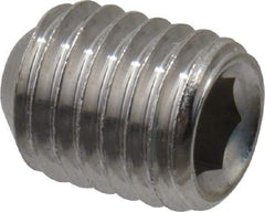 Value Collection - 1/4-28 UNF, 5/16" OAL, Cup Point Set Screw - Grade 18-8 Stainless Steel, 1/8" Key - Apex Tool & Supply