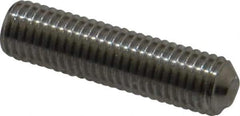 Value Collection - 1/4-28 UNF, 1" OAL, Cup Point Set Screw - Grade 18-8 Stainless Steel, 1/8" Key - Apex Tool & Supply