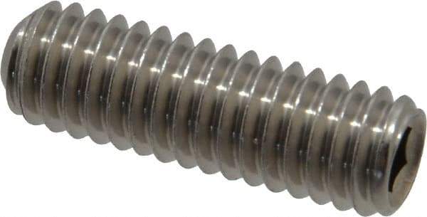 Value Collection - 5/16-18 UNC, 1" OAL, Cup Point Set Screw - Grade 18-8 Stainless Steel, 3/32" Key - Apex Tool & Supply