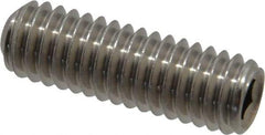 Value Collection - 5/16-18 UNC, 1" OAL, Cup Point Set Screw - Grade 18-8 Stainless Steel, 3/32" Key - Apex Tool & Supply