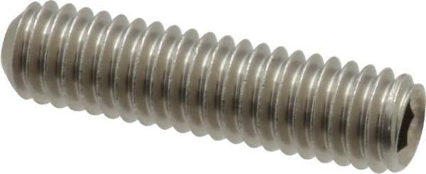 Value Collection - 5/16-18 UNC, 1-1/4" OAL, Cup Point Set Screw - Grade 18-8 Stainless Steel, 3/32" Key - Apex Tool & Supply
