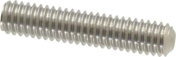 Value Collection - 5/16-18 UNC, 1-1/2" OAL, Cup Point Set Screw - Grade 18-8 Stainless Steel, 3/32" Key - Apex Tool & Supply