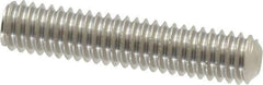 Value Collection - 5/16-18 UNC, 1-1/2" OAL, Cup Point Set Screw - Grade 18-8 Stainless Steel, 3/32" Key - Apex Tool & Supply