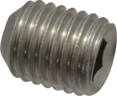 Value Collection - 5/16-24 UNF, 3/8" OAL, Cup Point Set Screw - Grade 18-8 Stainless Steel, 5/32" Key - Apex Tool & Supply
