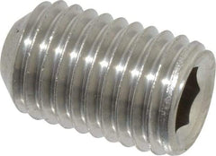 Value Collection - 5/16-24 UNF, 1/2" OAL, Cup Point Set Screw - Grade 18-8 Stainless Steel, 5/32" Key - Apex Tool & Supply