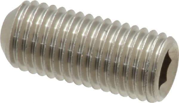 Value Collection - 5/16-24 UNF, 3/4" OAL, Cup Point Set Screw - Grade 18-8 Stainless Steel, 5/32" Key - Apex Tool & Supply