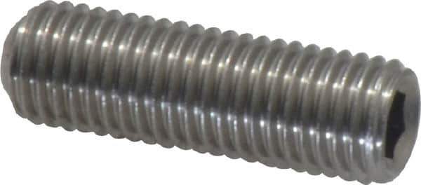 Value Collection - 5/16-24 UNF, 1" OAL, Cup Point Set Screw - Grade 18-8 Stainless Steel, 5/32" Key - Apex Tool & Supply