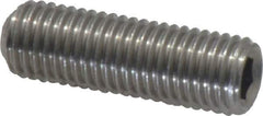 Value Collection - 5/16-24 UNF, 1" OAL, Cup Point Set Screw - Grade 18-8 Stainless Steel, 5/32" Key - Apex Tool & Supply