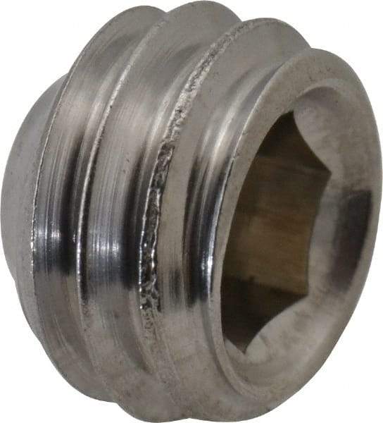 Value Collection - 3/8-16 UNC, 1/4" OAL, Cup Point Set Screw - Grade 18-8 Stainless Steel, 3/16" Key - Apex Tool & Supply