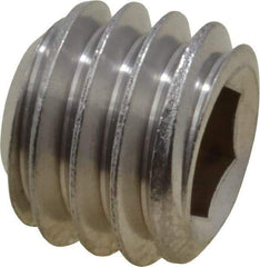 Value Collection - 3/8-16 UNC, 5/16" OAL, Cup Point Set Screw - Grade 18-8 Stainless Steel, 3/16" Key - Apex Tool & Supply