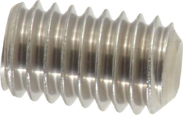 Value Collection - 3/8-16 UNC, 5/8" OAL, Cup Point Set Screw - Grade 18-8 Stainless Steel, 3/16" Key - Apex Tool & Supply