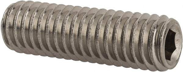 Value Collection - 3/8-16 UNC, 1-1/4" OAL, Cup Point Set Screw - Grade 18-8 Stainless Steel, 3/16" Key - Apex Tool & Supply