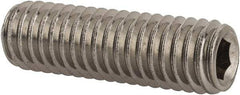 Value Collection - 3/8-16 UNC, 1-1/4" OAL, Cup Point Set Screw - Grade 18-8 Stainless Steel, 3/16" Key - Apex Tool & Supply