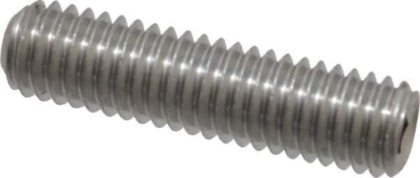 Value Collection - 3/8-16 UNC, 1-1/2" OAL, Cup Point Set Screw - Grade 18-8 Stainless Steel, 3/16" Key - Apex Tool & Supply