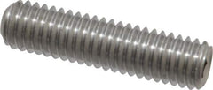 Value Collection - 3/8-16 UNC, 1-1/2" OAL, Cup Point Set Screw - Grade 18-8 Stainless Steel, 3/16" Key - Apex Tool & Supply