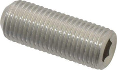 Value Collection - 3/8-24 UNF, 1" OAL, Cup Point Set Screw - Grade 18-8 Stainless Steel, 3/16" Key - Apex Tool & Supply