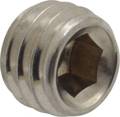 Value Collection - 1/2-13 UNC, 3/8" OAL, Cup Point Set Screw - Grade 18-8 Stainless Steel, 1/4" Key - Apex Tool & Supply