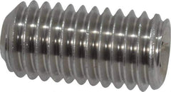Value Collection - 1/2-13 UNC, 1" OAL, Cup Point Set Screw - Grade 18-8 Stainless Steel, 1/4" Key - Apex Tool & Supply