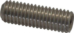 Value Collection - 1/2-13 UNC, 1-1/2" OAL, Cup Point Set Screw - Grade 18-8 Stainless Steel, 1/4" Key - Apex Tool & Supply