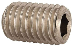Value Collection - 5/8-11 UNC, 1" OAL, Cup Point Set Screw - Grade 18-8 Stainless Steel, 5/16" Key - Apex Tool & Supply