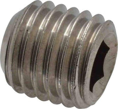 Value Collection - 3/4-10 UNC, 3/4" OAL, Cup Point Set Screw - Grade 18-8 Stainless Steel, 3/8" Key - Apex Tool & Supply