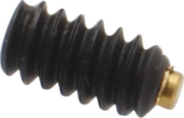 Made in USA - #6-32 UNC, 1/4" Length of Thread, Soft Tip Point Set Screw - Grade 8 Alloy Steel - Apex Tool & Supply
