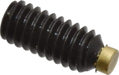 Made in USA - #8-32 UNC, 3/8" Length of Thread, Soft Tip Point Set Screw - Grade 8 Alloy Steel - Apex Tool & Supply