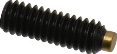 Made in USA - #8-32 UNC, 1/2" Length of Thread, Soft Tip Point Set Screw - Grade 8 Alloy Steel - Apex Tool & Supply