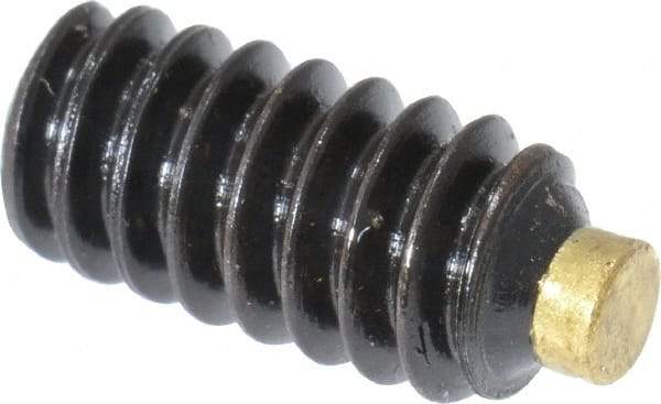 Made in USA - #10-24 UNC, 3/8" Length of Thread, Soft Tip Point Set Screw - Grade 8 Alloy Steel - Apex Tool & Supply