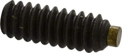 Made in USA - #10-24 UNC, 1/2" Length of Thread, Soft Tip Point Set Screw - Grade 8 Alloy Steel - Apex Tool & Supply
