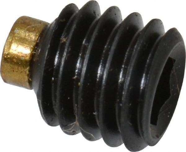 Made in USA - #10-32 UNF, 3/16" Length of Thread, Soft Tip Point Set Screw - Grade 8 Alloy Steel - Apex Tool & Supply