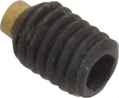 Made in USA - #10-32 UNF, 1/4" Length of Thread, Soft Tip Point Set Screw - Grade 8 Alloy Steel - Apex Tool & Supply