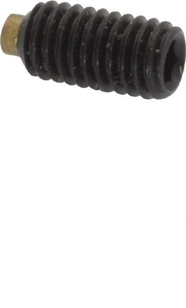 Made in USA - #10-32 UNF, 3/8" Length of Thread, Soft Tip Point Set Screw - Grade 8 Alloy Steel - Apex Tool & Supply