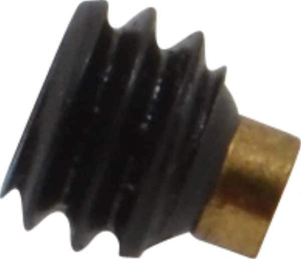 Made in USA - 1/4-20 UNC, 3/16" Length of Thread, Soft Tip Point Set Screw - Grade 8 Alloy Steel - Apex Tool & Supply
