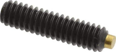 Made in USA - 1/4-20 UNC, 1" Length of Thread, Soft Tip Point Set Screw - Grade 8 Alloy Steel - Apex Tool & Supply