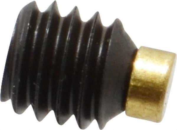 Made in USA - 5/16-18 UNC, 5/16" Length of Thread, Soft Tip Point Set Screw - Grade 8 Alloy Steel - Apex Tool & Supply