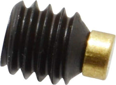 Made in USA - 5/16-18 UNC, 5/16" Length of Thread, Soft Tip Point Set Screw - Grade 8 Alloy Steel - Apex Tool & Supply