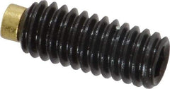 Made in USA - 5/16-18 UNC, 3/4" Length of Thread, Soft Tip Point Set Screw - Grade 8 Alloy Steel - Apex Tool & Supply