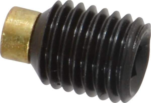 Made in USA - 5/16-24 UNF, 3/8" Length of Thread, Soft Tip Point Set Screw - Grade 8 Alloy Steel - Apex Tool & Supply