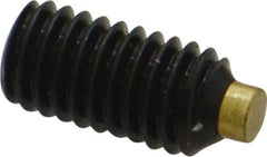 Made in USA - 3/8-16 UNC, 3/4" Length of Thread, Soft Tip Point Set Screw - Grade 8 Alloy Steel - Apex Tool & Supply