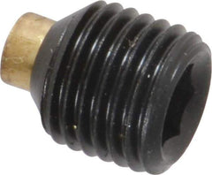 Made in USA - 3/8-24 UNF, 3/8" Length of Thread, Soft Tip Point Set Screw - Grade 8 Alloy Steel - Apex Tool & Supply